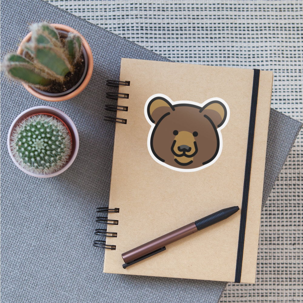 Bear Moji Sticker - Emoji.Express - white matte