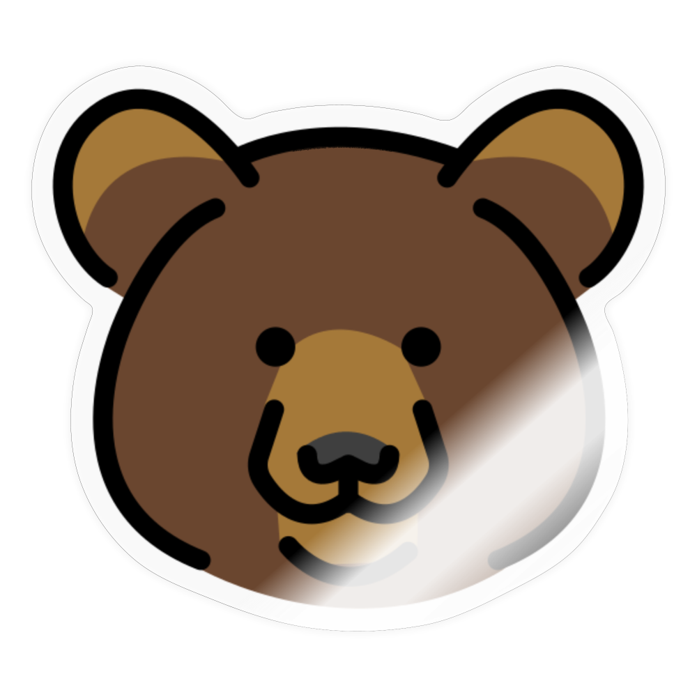 Bear Moji Sticker - Emoji.Express - transparent glossy