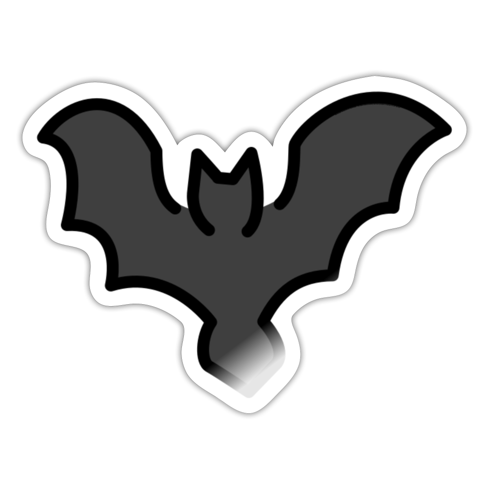 Bat Moji Sticker - Emoji.Express - white glossy