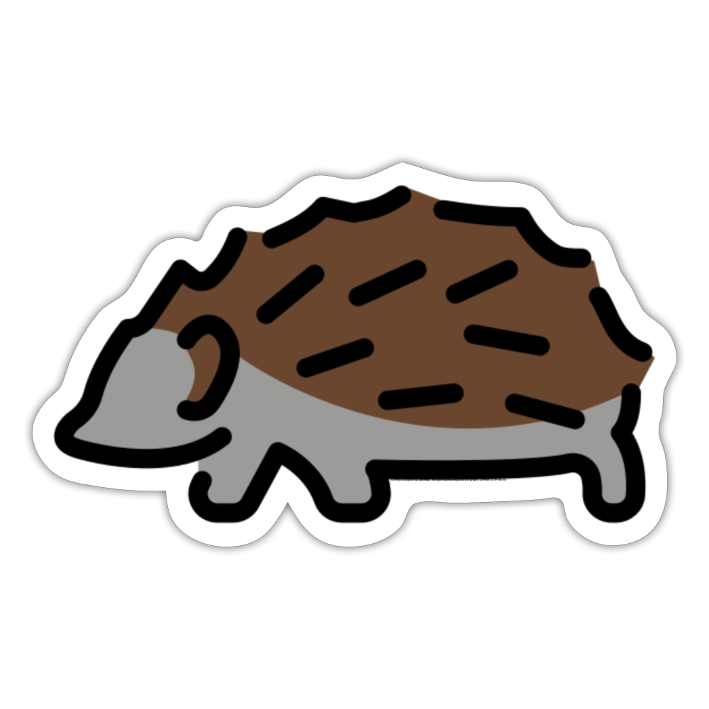 Hedgehog Moji Sticker - Emoji.Express - white matte