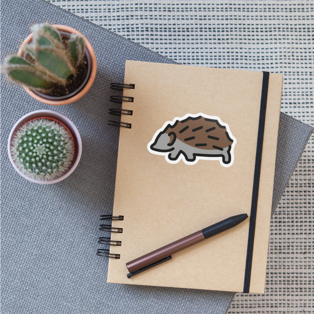 Hedgehog Moji Sticker - Emoji.Express - white matte