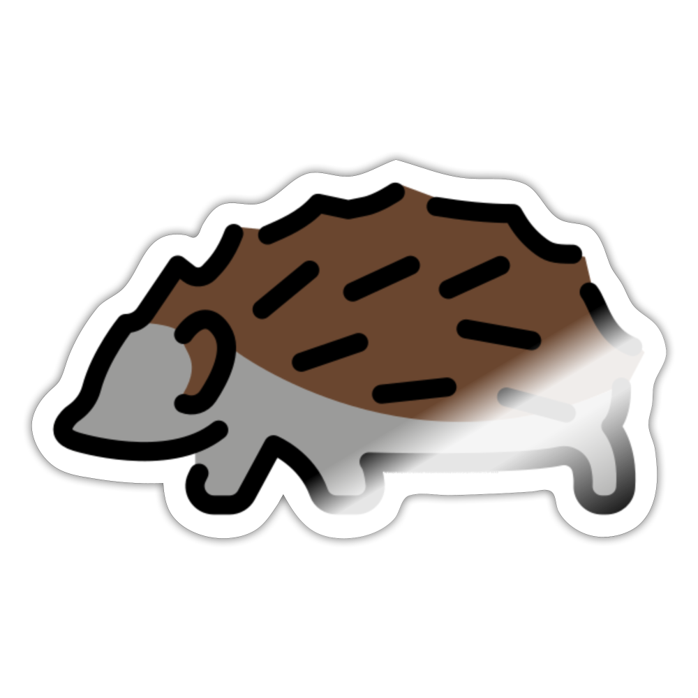 Hedgehog Moji Sticker - Emoji.Express - white glossy