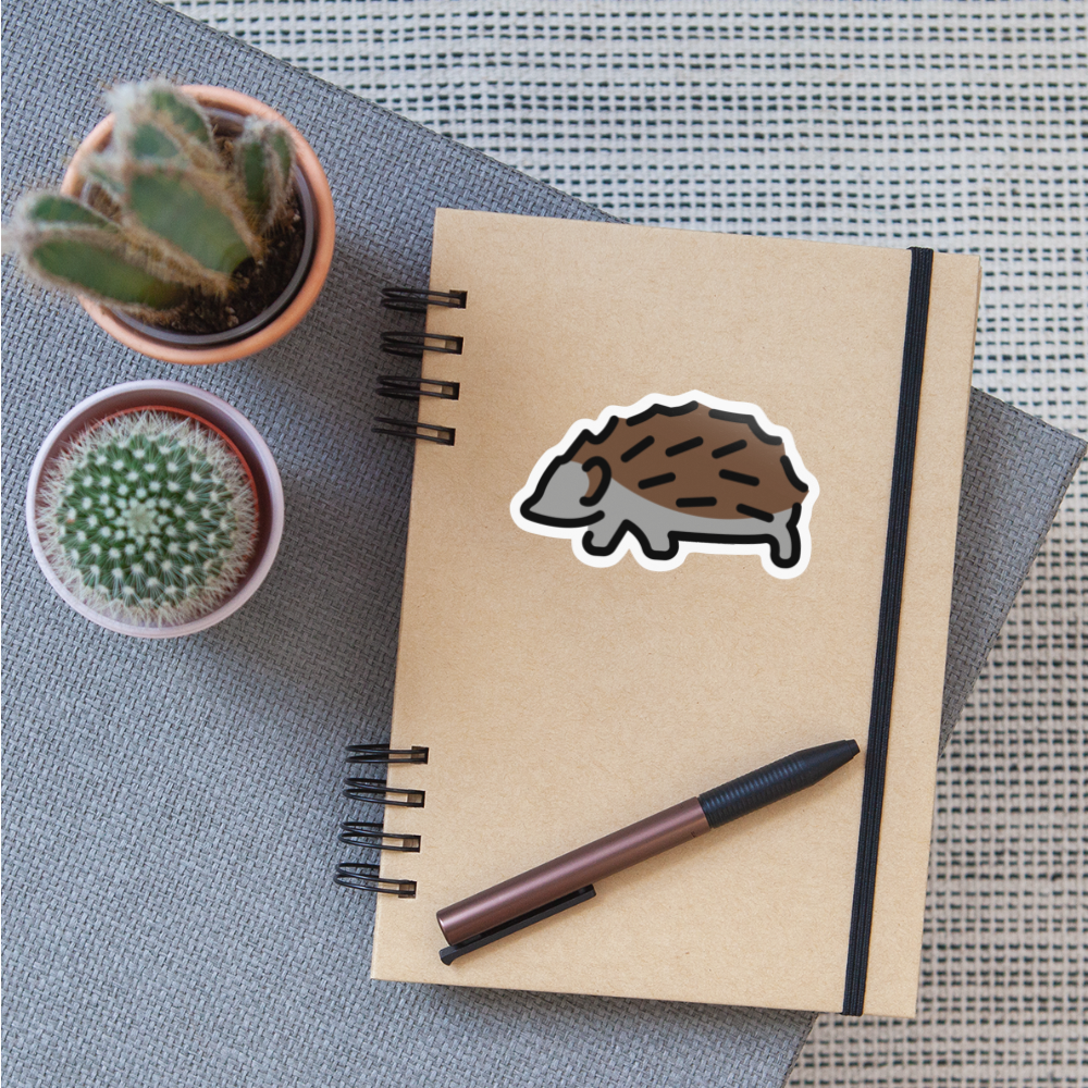 Hedgehog Moji Sticker - Emoji.Express - white glossy