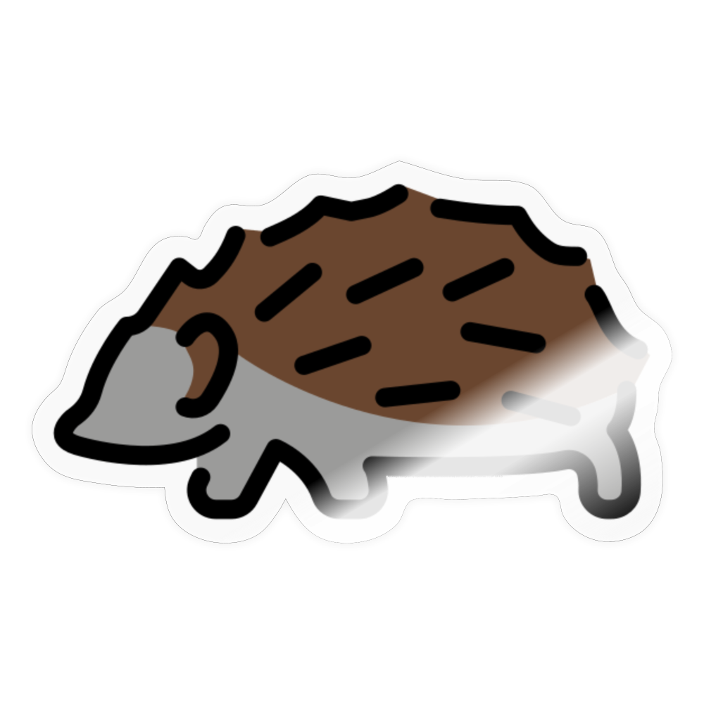 Hedgehog Moji Sticker - Emoji.Express - transparent glossy