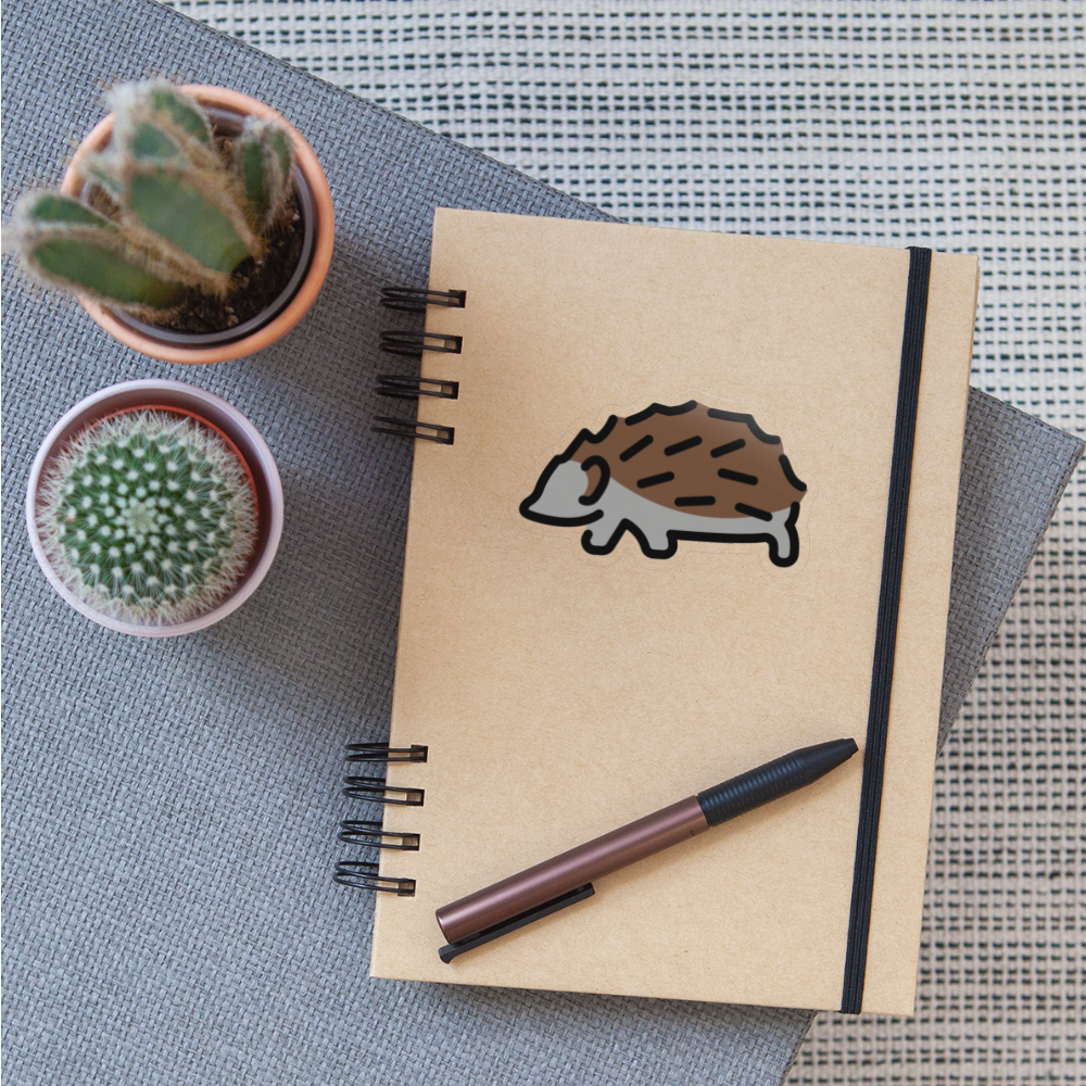 Hedgehog Moji Sticker - Emoji.Express - transparent glossy