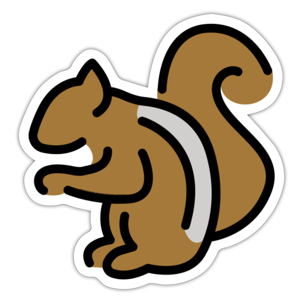 Chipmunk Moji Sticker - Emoji.Express - white matte