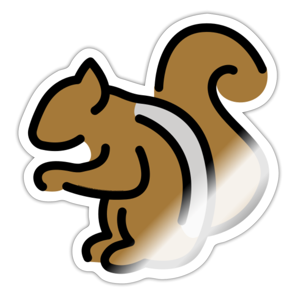 Chipmunk Moji Sticker - Emoji.Express - white glossy