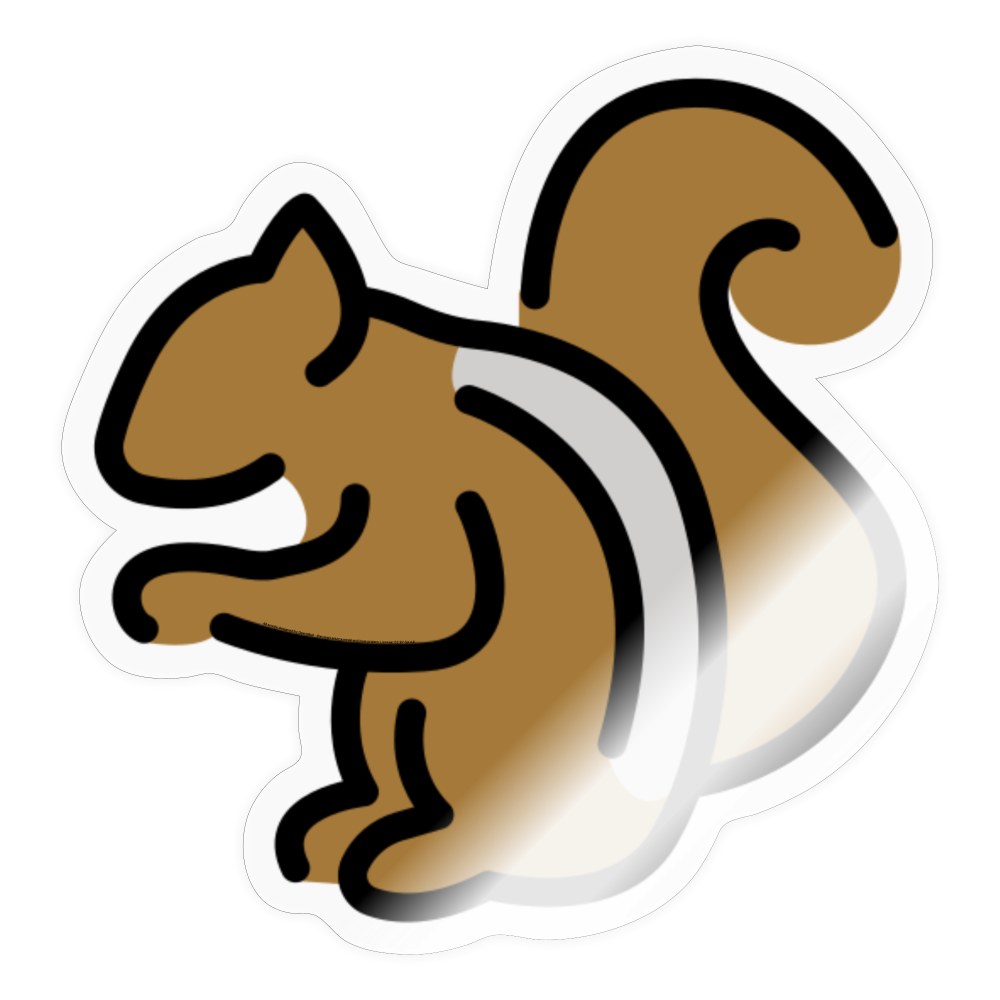 Chipmunk Moji Sticker - Emoji.Express - transparent glossy