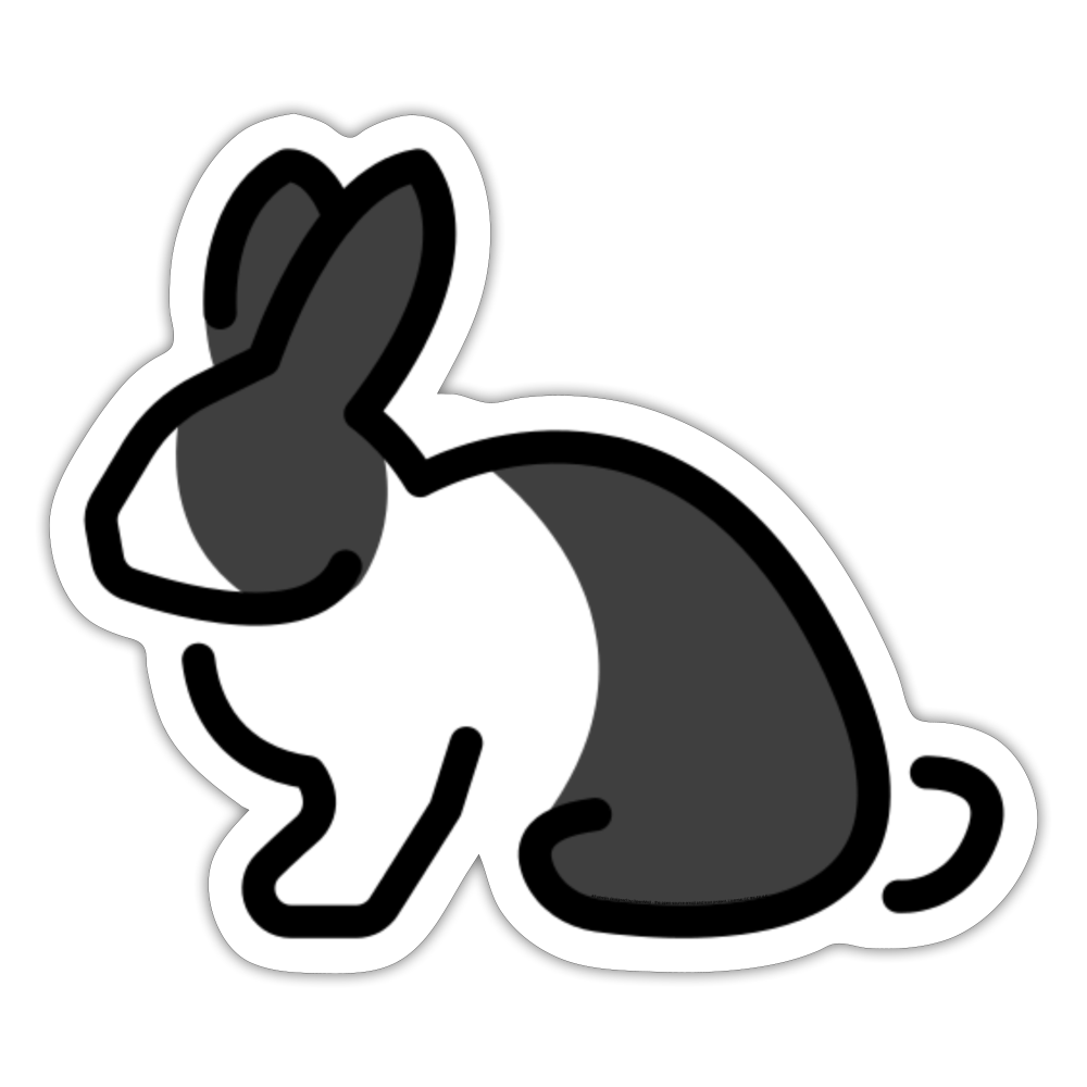 Rabbit Moji Sticker - Emoji.Express - white matte