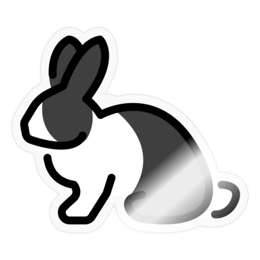 Rabbit Moji Sticker - Emoji.Express - transparent glossy