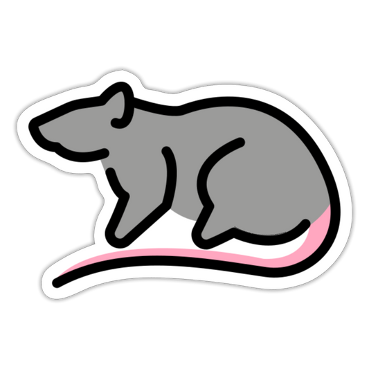 Rat Moji Sticker - Emoji.Express - white matte