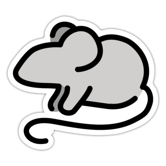 Mouse Moji Sticker - Emoji.Express - white matte