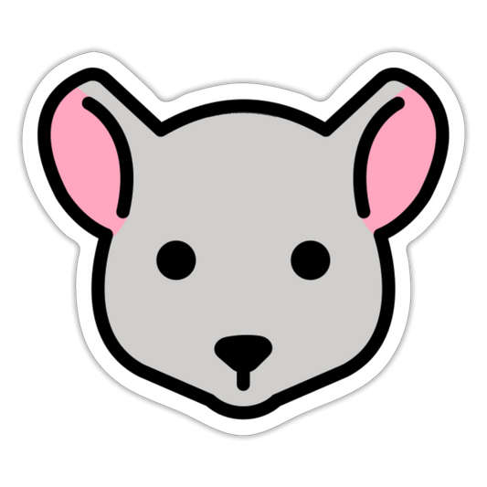 Mouse Face Moji Sticker - Emoji.Express - white matte