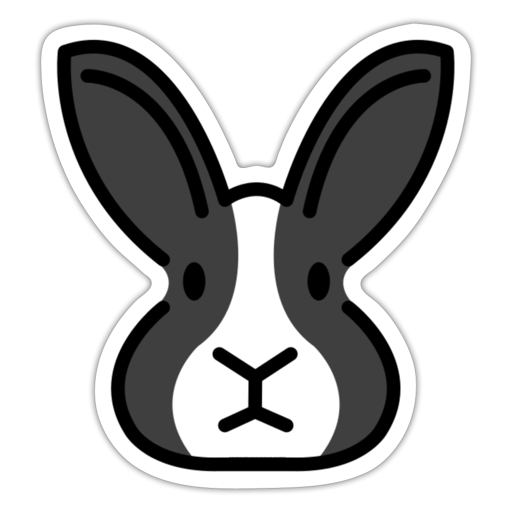 Rabbit Face Moji Sticker - Emoji.Express - white matte