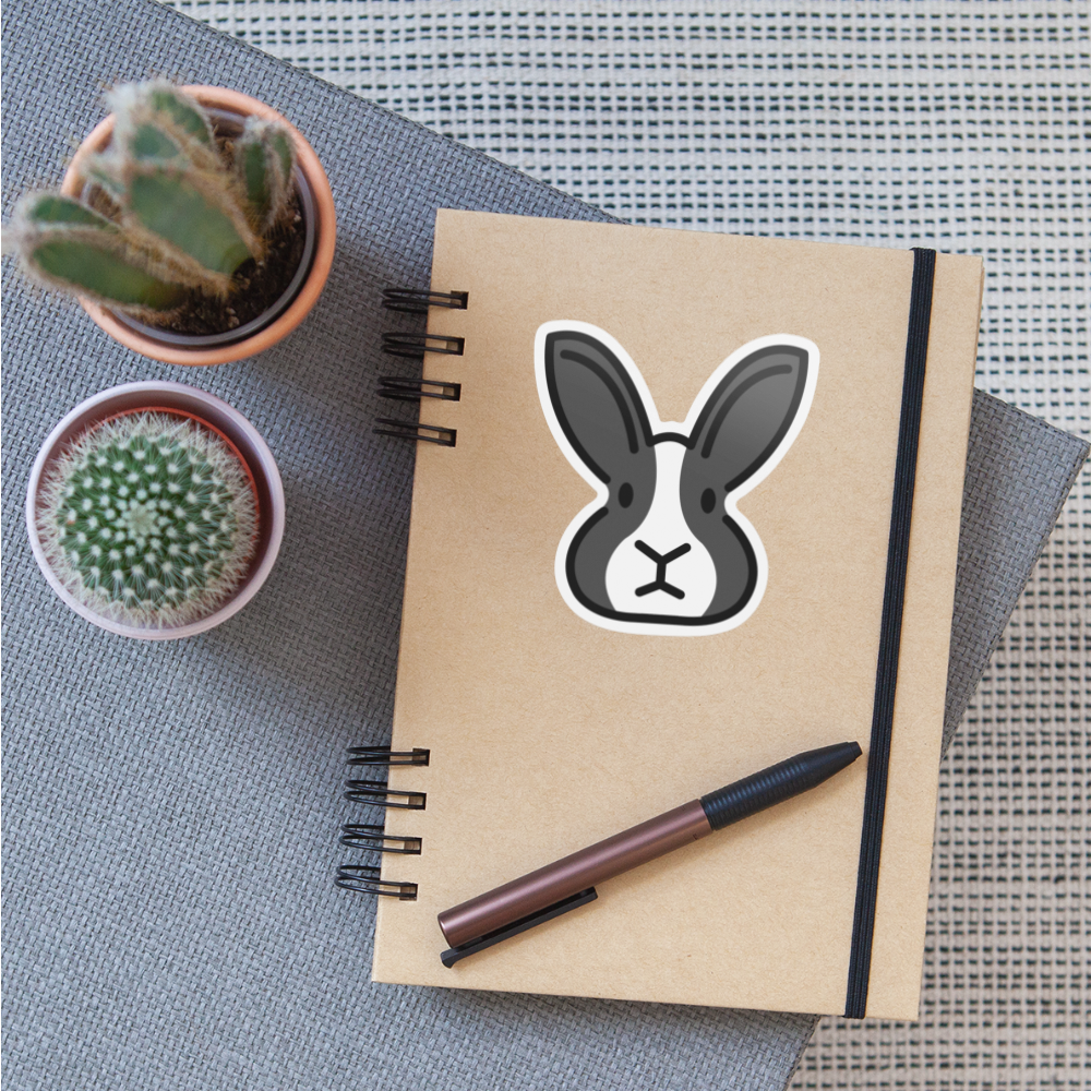 Rabbit Face Moji Sticker - Emoji.Express - white matte