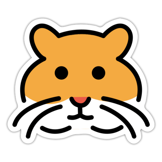 Hamster Moji Sticker - Emoji.Express - white matte