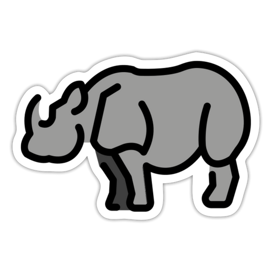 Rhinoceros Moji Sticker - Emoji.Express - white matte