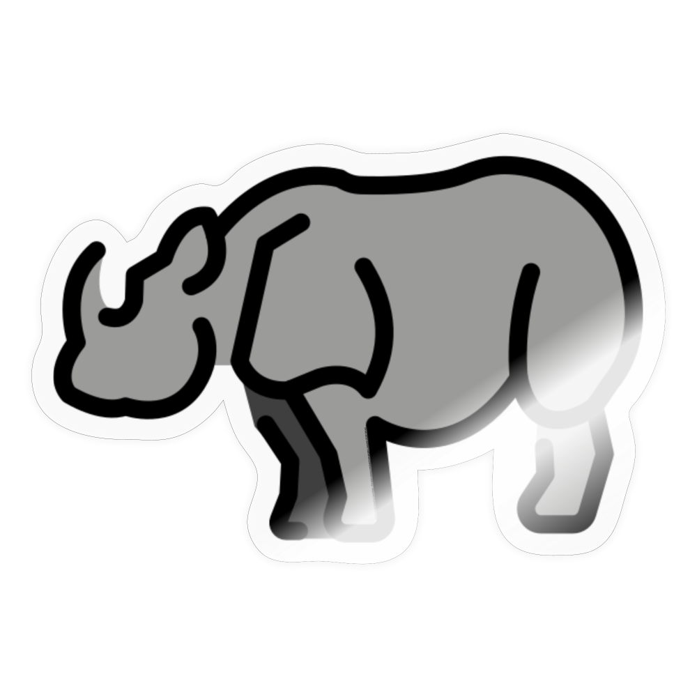 Rhinoceros Moji Sticker - Emoji.Express - transparent glossy