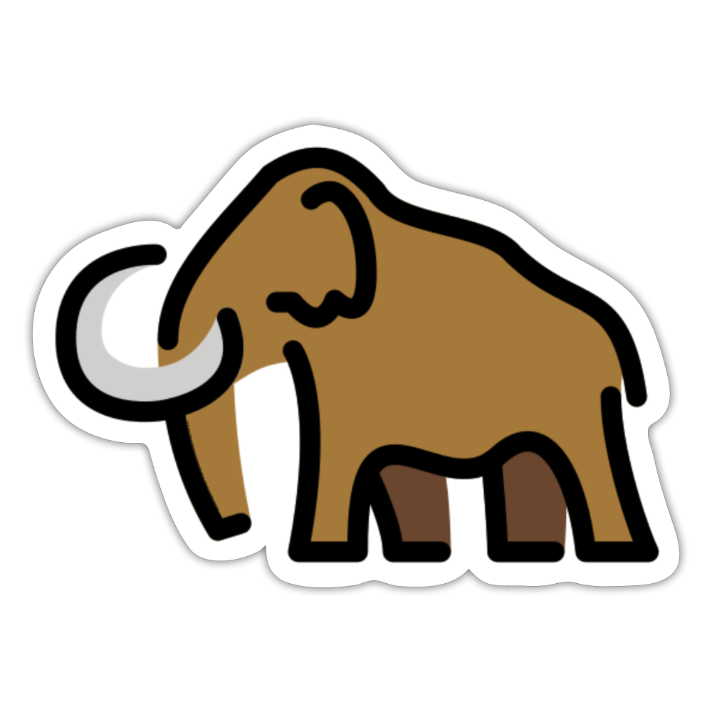 Mammoth Moji Sticker - Emoji.Express - white matte