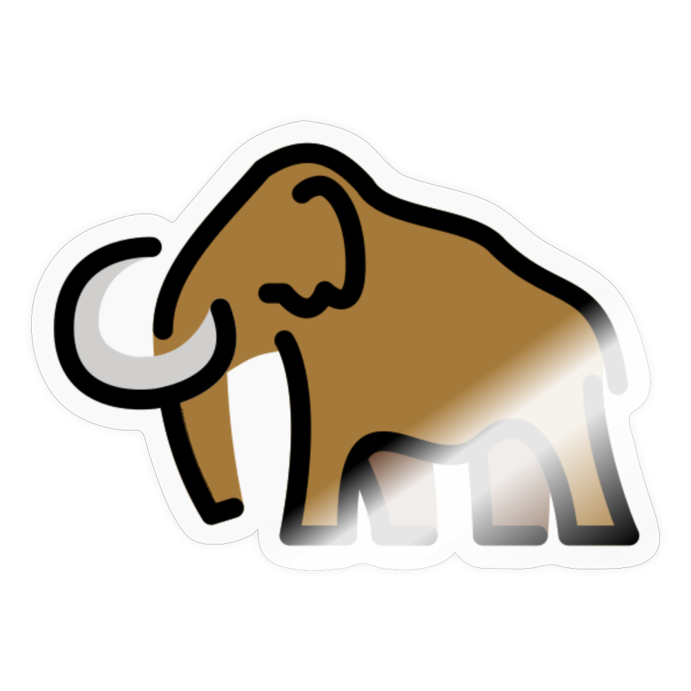 Mammoth Moji Sticker - Emoji.Express - transparent glossy