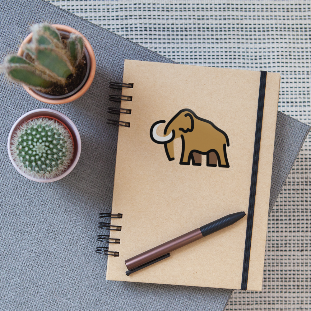 Mammoth Moji Sticker - Emoji.Express - transparent glossy