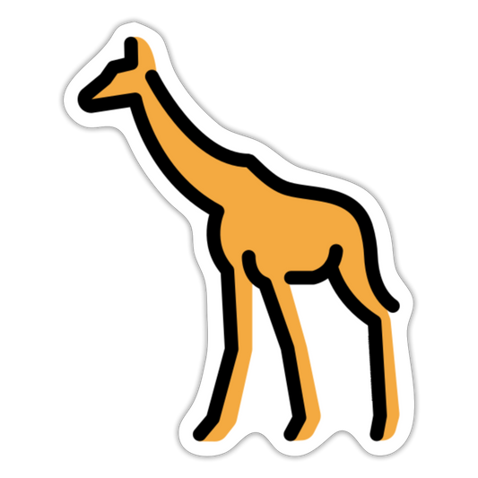 Giraffe Moji Sticker - Emoji.Express - white matte