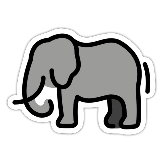 Elephant Moji Sticker - Emoji.Express - white matte