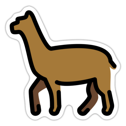 Llama Moji Sticker - Emoji.Express - white matte