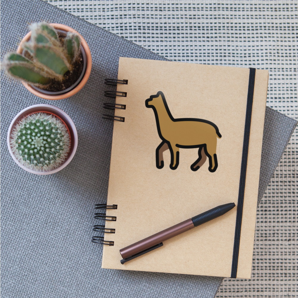 Llama Moji Sticker - Emoji.Express - transparent glossy