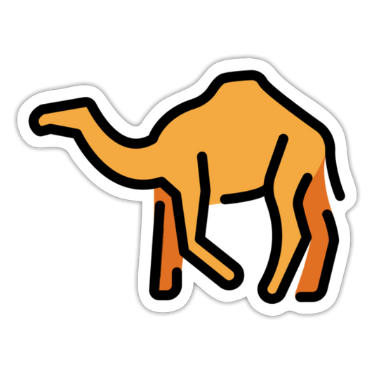 Camel Moji Sticker - Emoji.Express - white matte