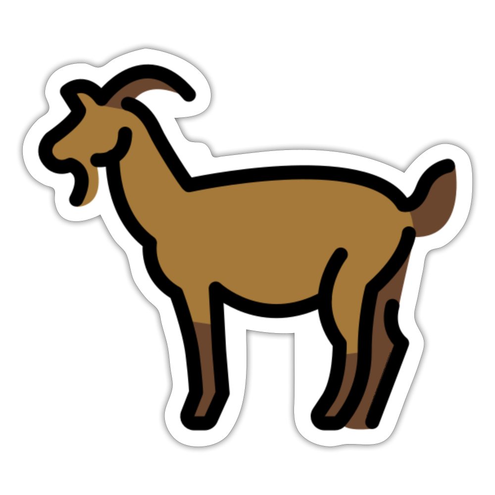 Goat Moji Sticker - Emoji.Express - white matte