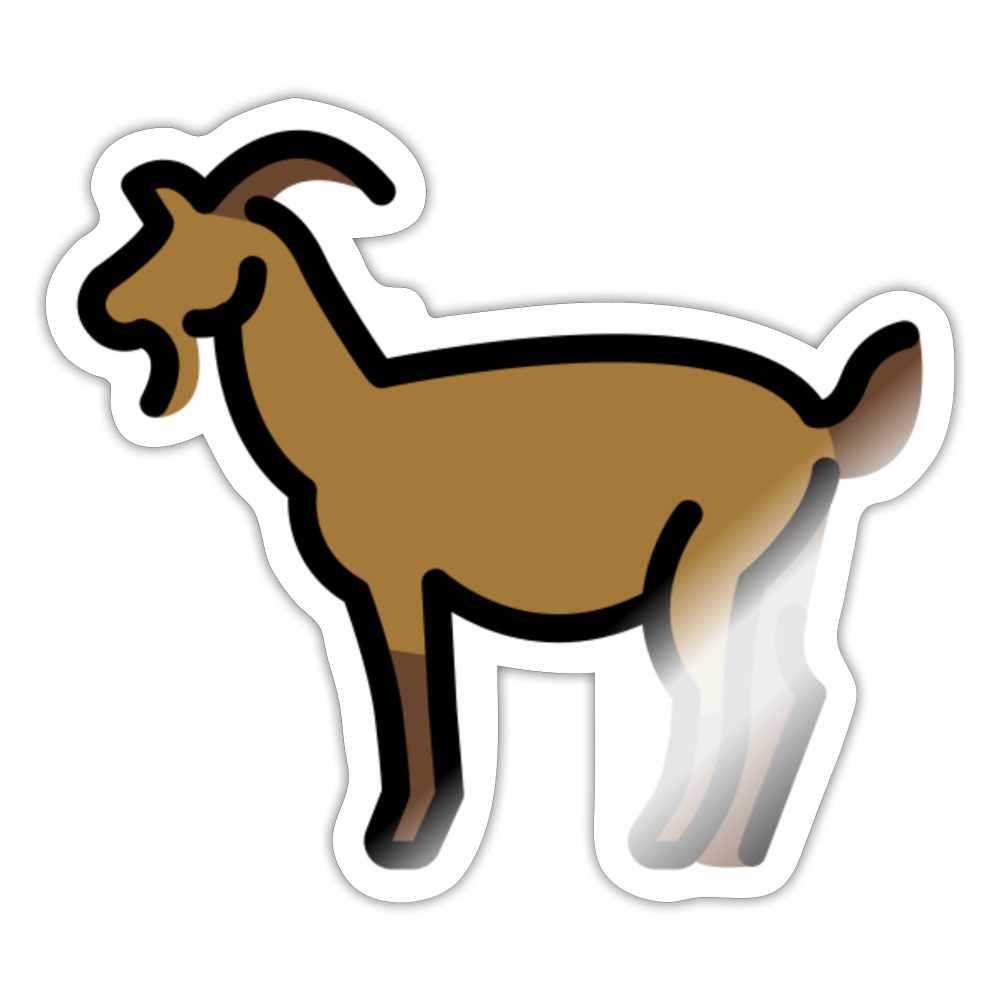 Goat Moji Sticker - Emoji.Express - white glossy