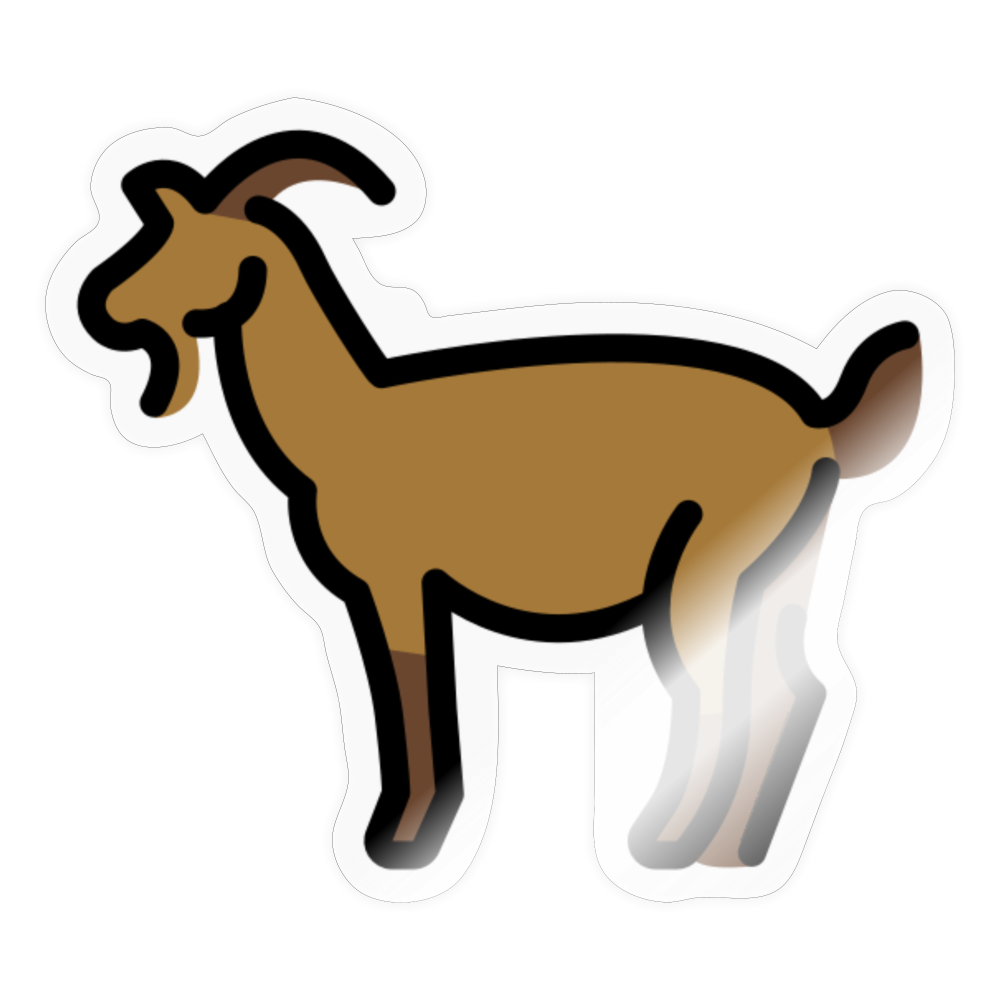 Goat Moji Sticker - Emoji.Express - transparent glossy