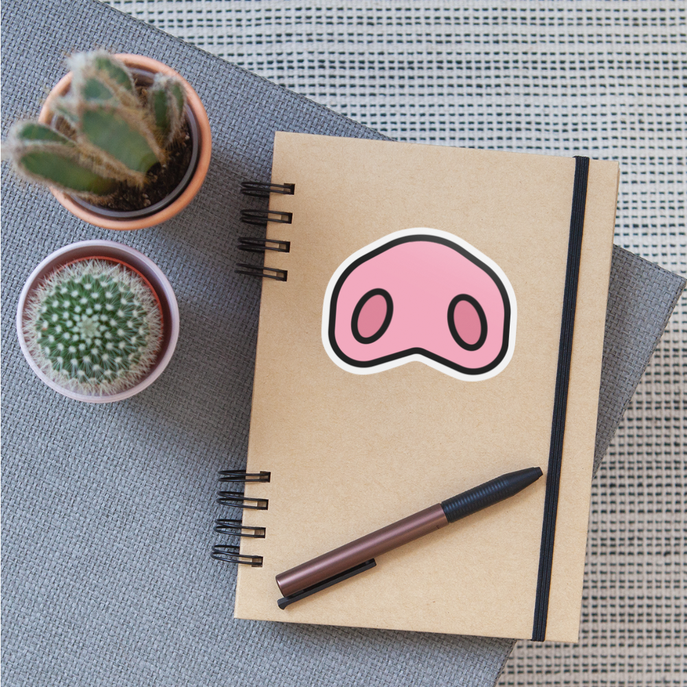 Pig Nose Moji Sticker - Emoji.Express - white matte