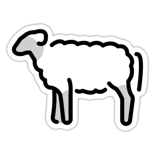 Sheep Moji Sticker - Emoji.Express - white matte