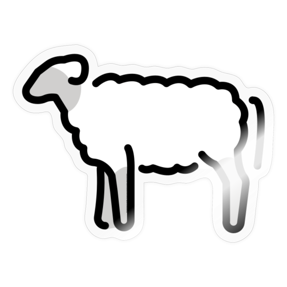 Sheep Moji Sticker - Emoji.Express - transparent glossy