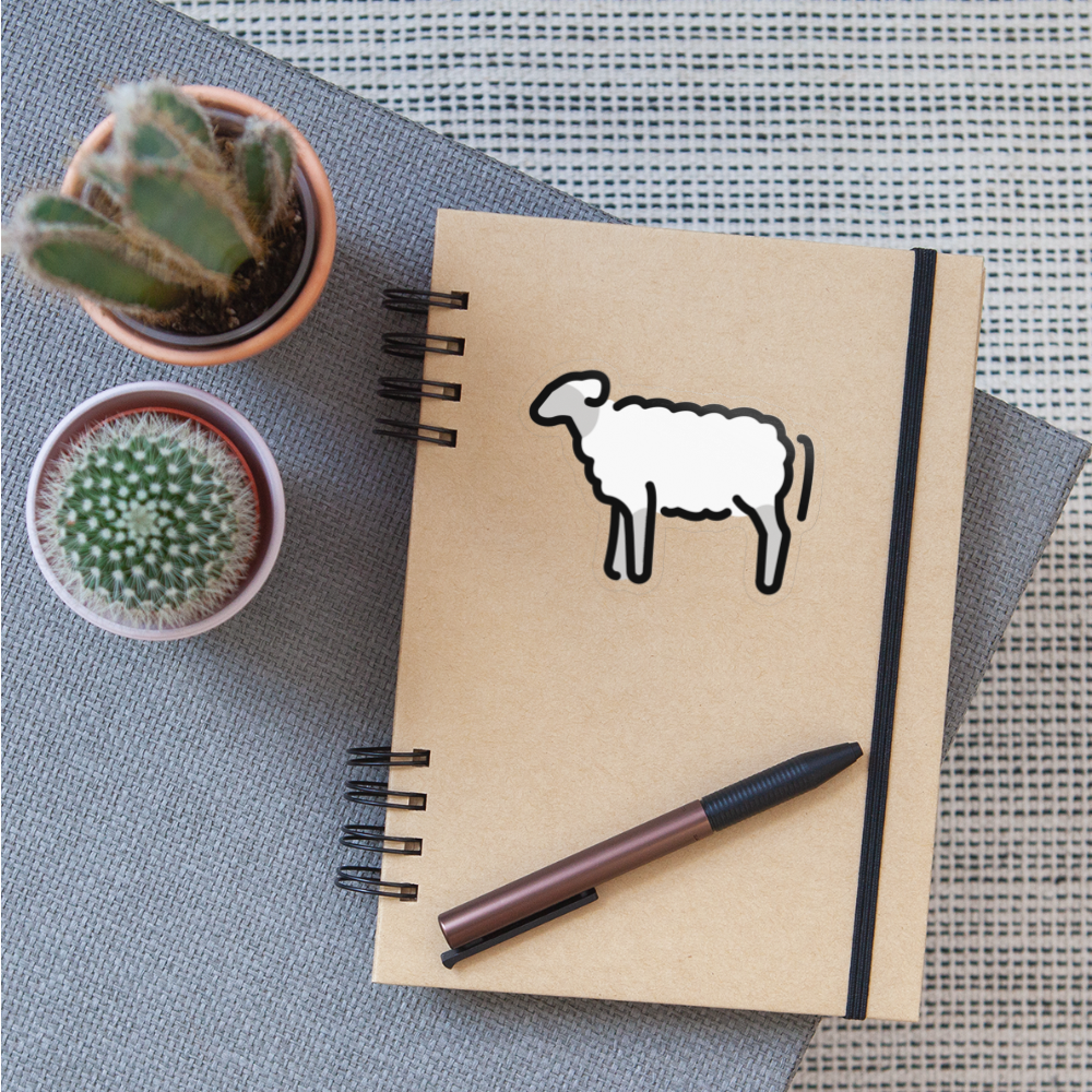 Sheep Moji Sticker - Emoji.Express - transparent glossy