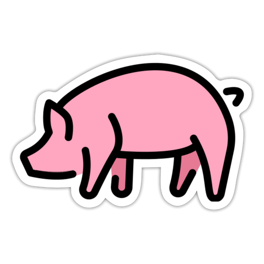 Pig Moji Sticker - Emoji.Express - white matte