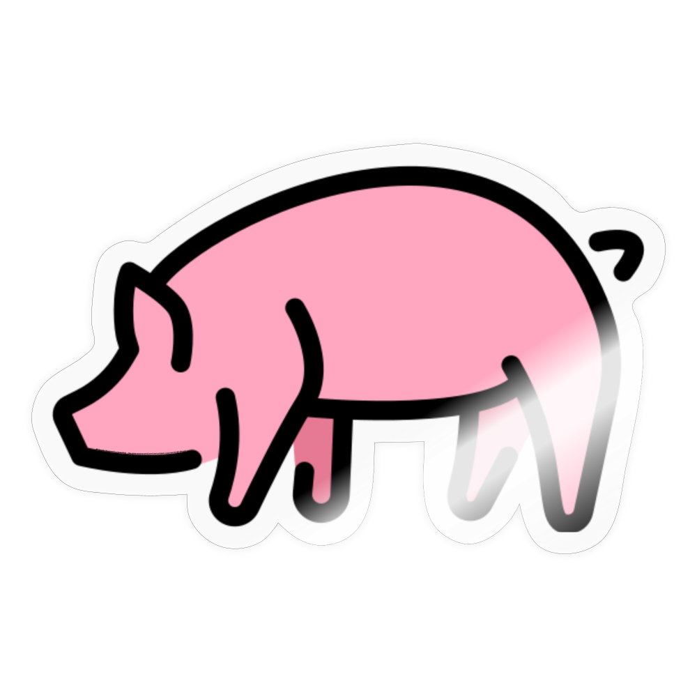 Pig Moji Sticker - Emoji.Express - transparent glossy