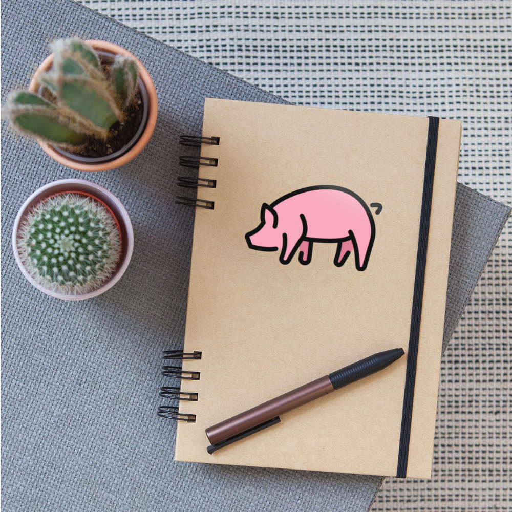 Pig Moji Sticker - Emoji.Express - transparent glossy