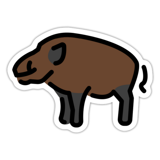 Boar Moji Sticker - Emoji.Express - white matte