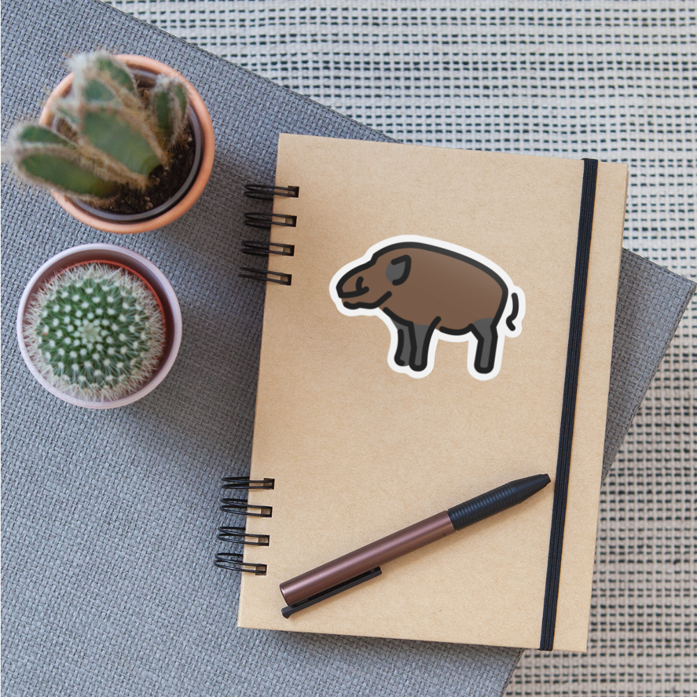 Boar Moji Sticker - Emoji.Express - white matte