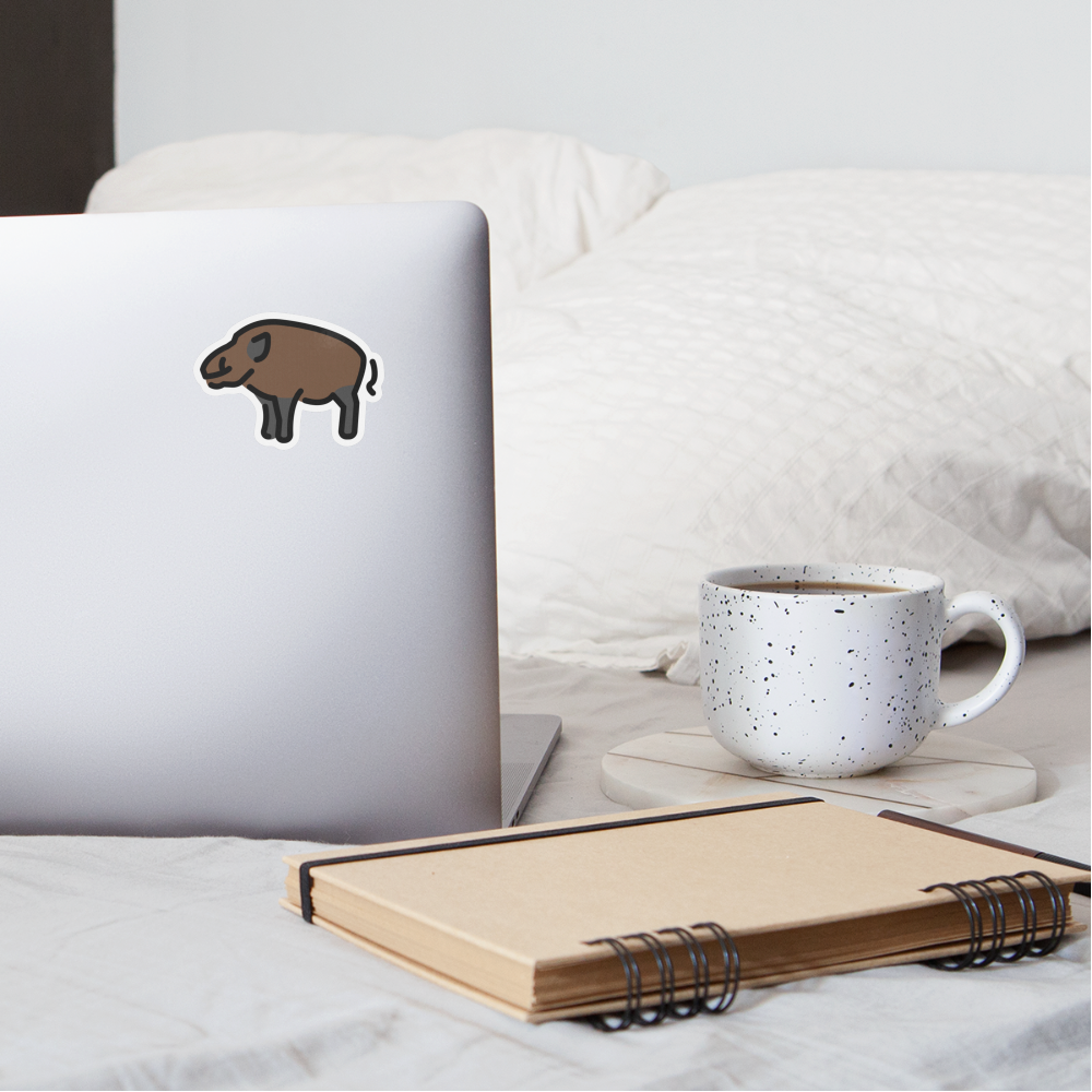 Boar Moji Sticker - Emoji.Express - white matte