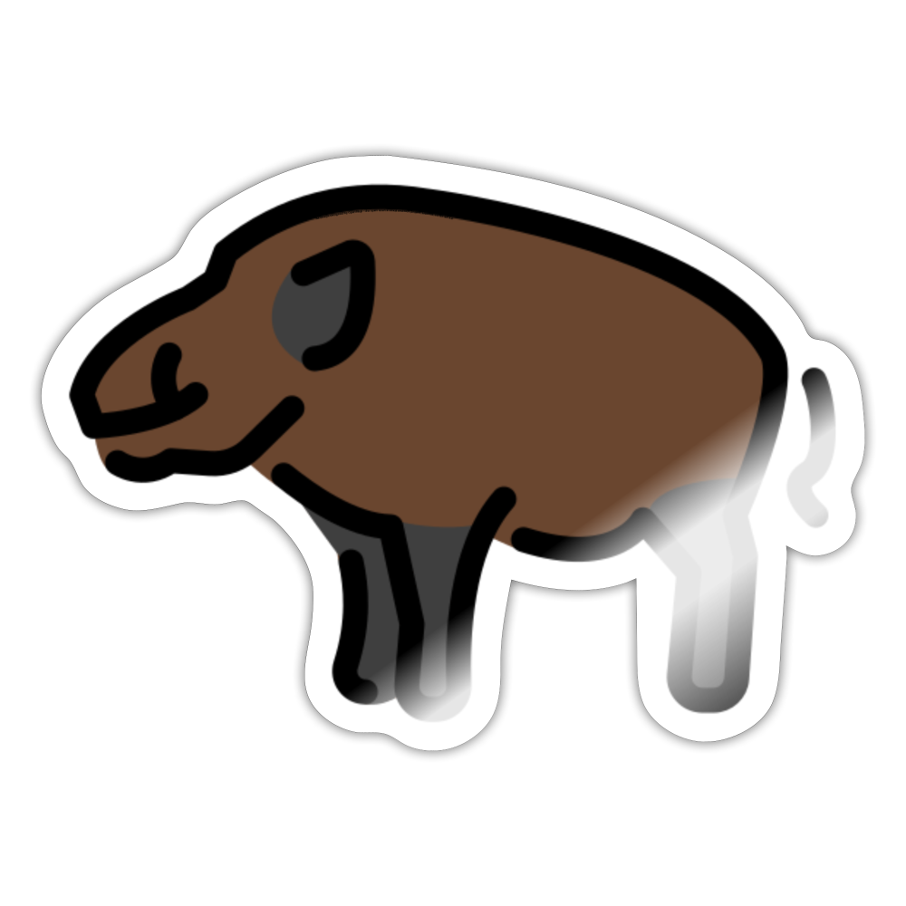 Boar Moji Sticker - Emoji.Express - white glossy