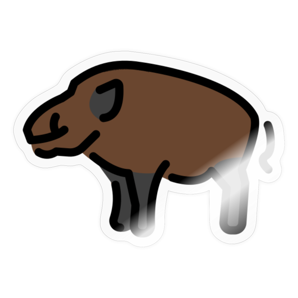 Boar Moji Sticker - Emoji.Express - transparent glossy