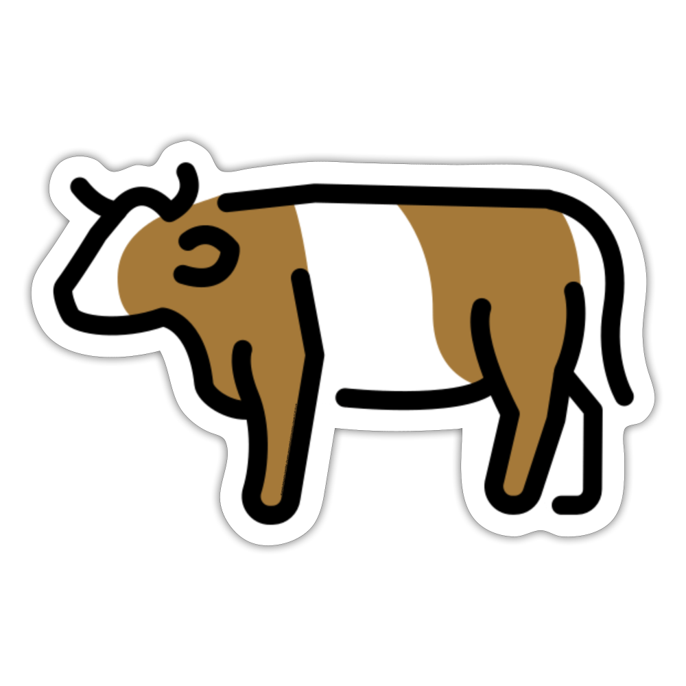 Cow Moji Sticker - Emoji.Express - white matte