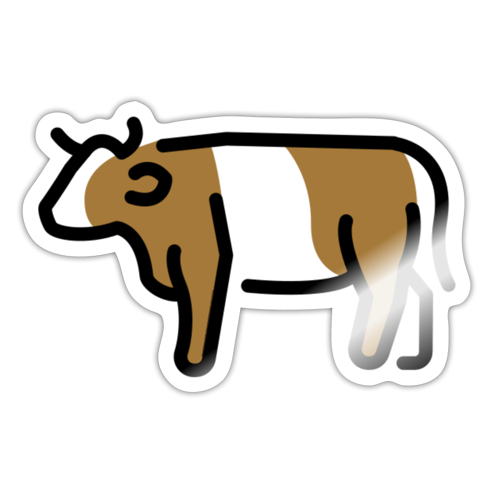 Cow Moji Sticker - Emoji.Express - white glossy