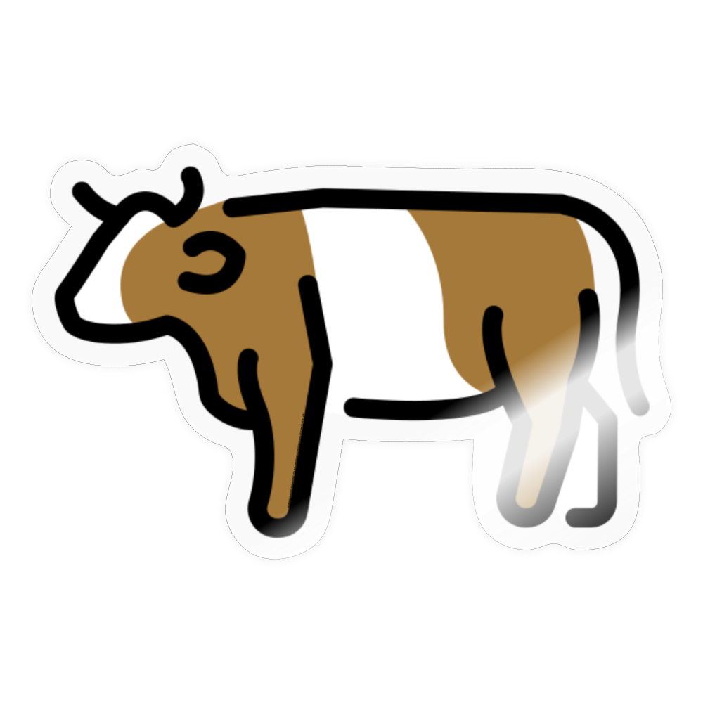 Cow Moji Sticker - Emoji.Express - transparent glossy