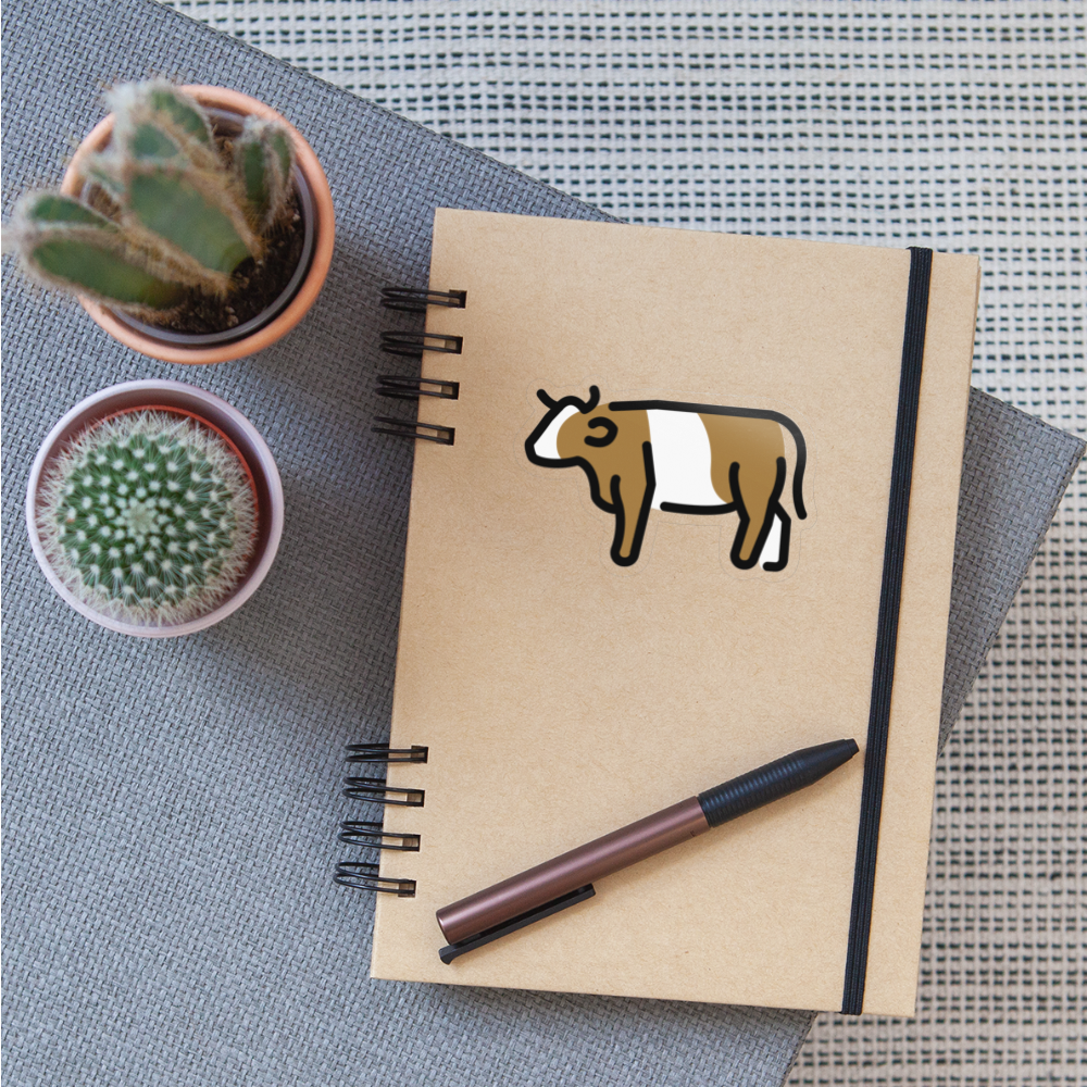 Cow Moji Sticker - Emoji.Express - transparent glossy