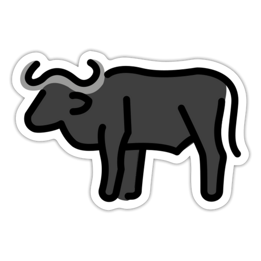 Water Buffalo Moji Sticker - Emoji.Express - white matte